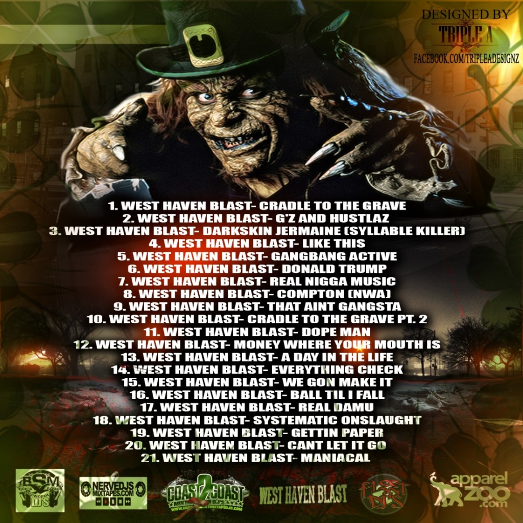 WEST HAVEN BLAST - ST PATRICKS DAY SLAUGHTER BACK COVER  PSD md